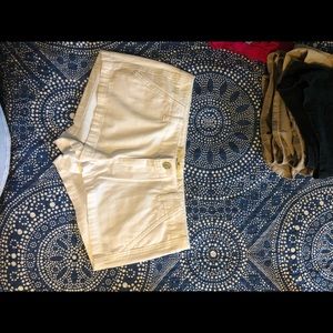 White hollister shorts